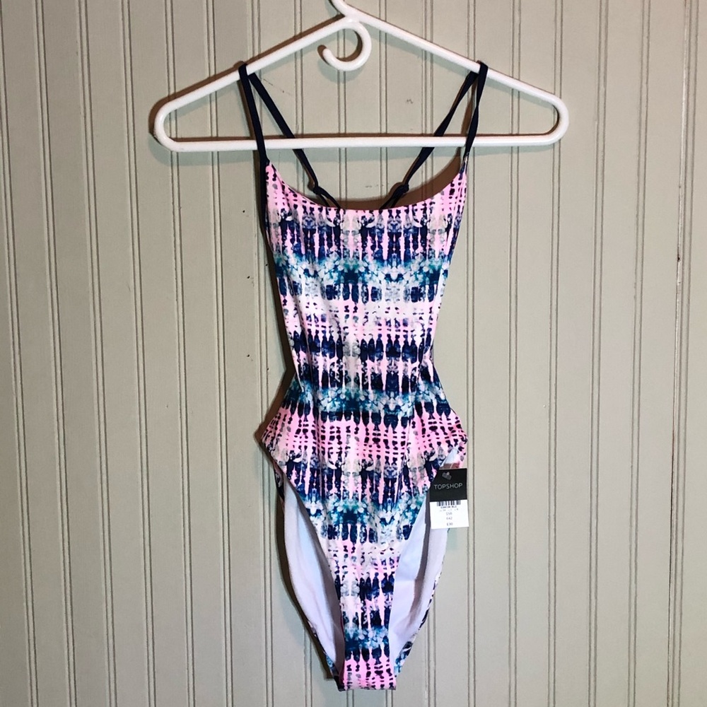 High leg tie-dye swimsuit